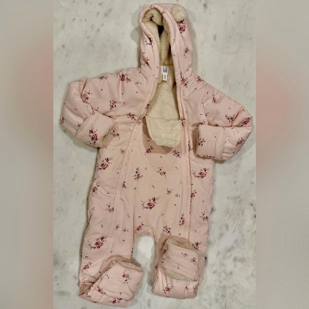 GAP Floral Baby Snowsuit with Hood